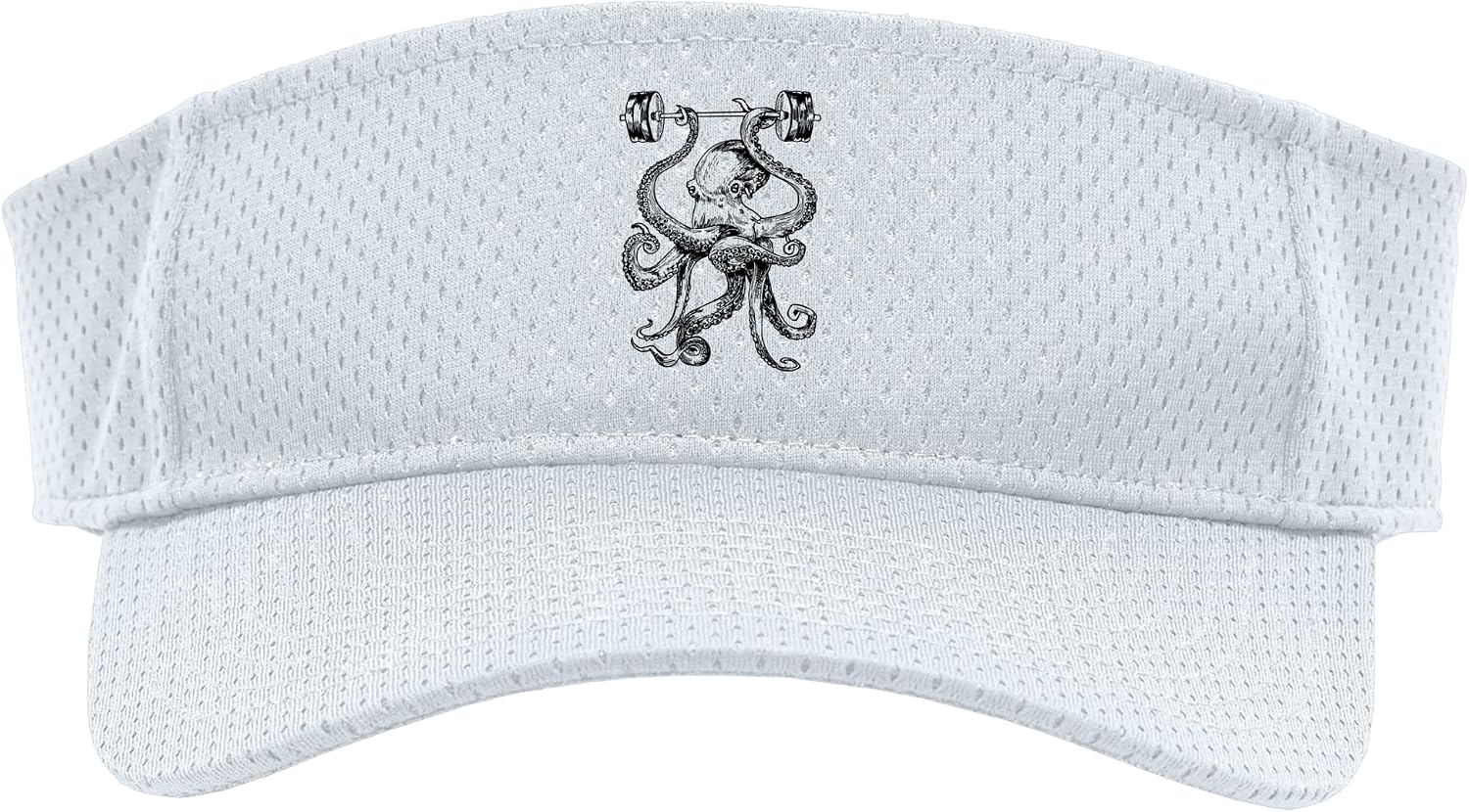 Octopus Weight Lifting Barbells Funny Fitness Gym Workout Sport Sun Visor