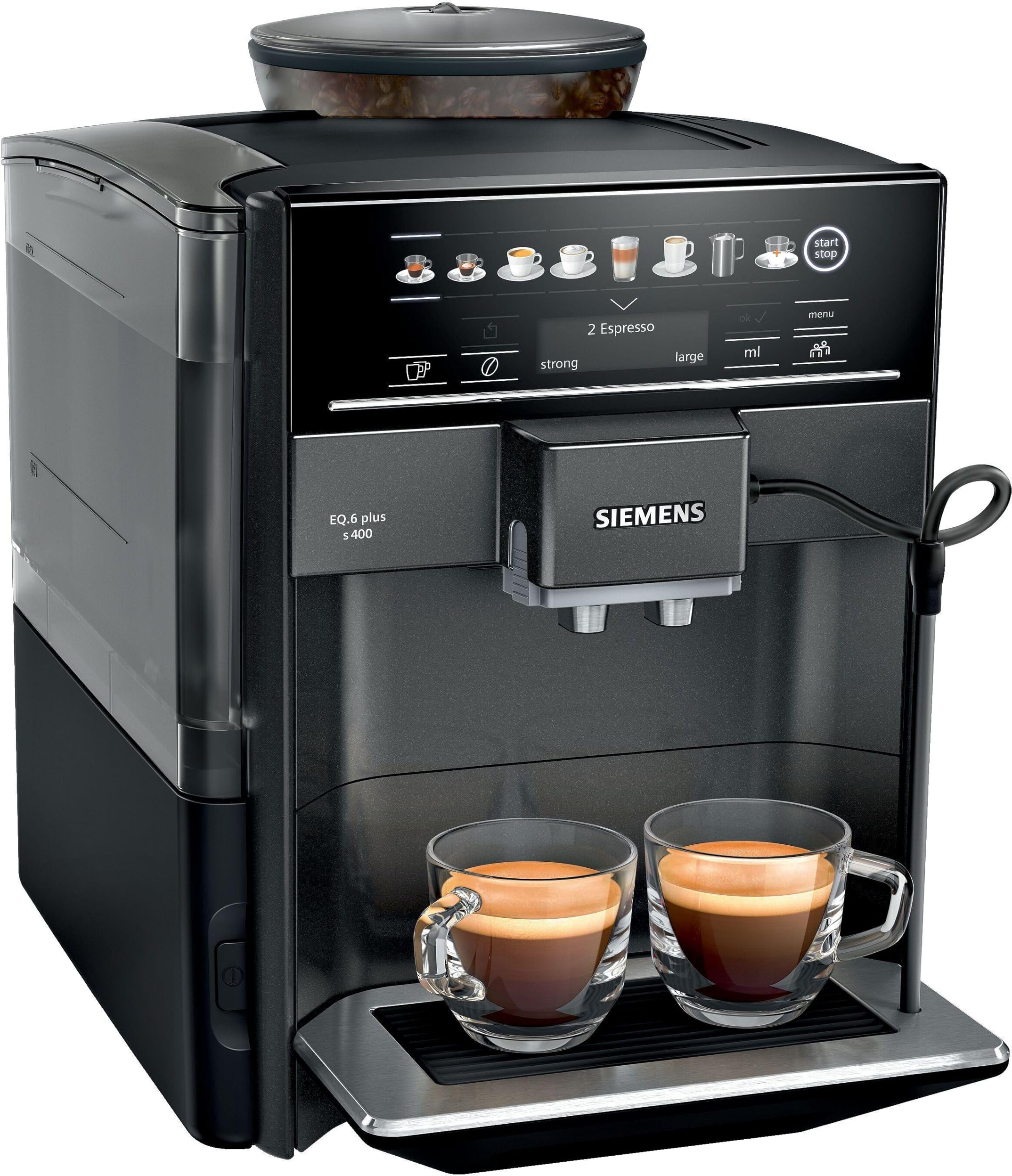 Siemens EQ6 Plus TE654319RW Machine à expresso Antraciet Noir