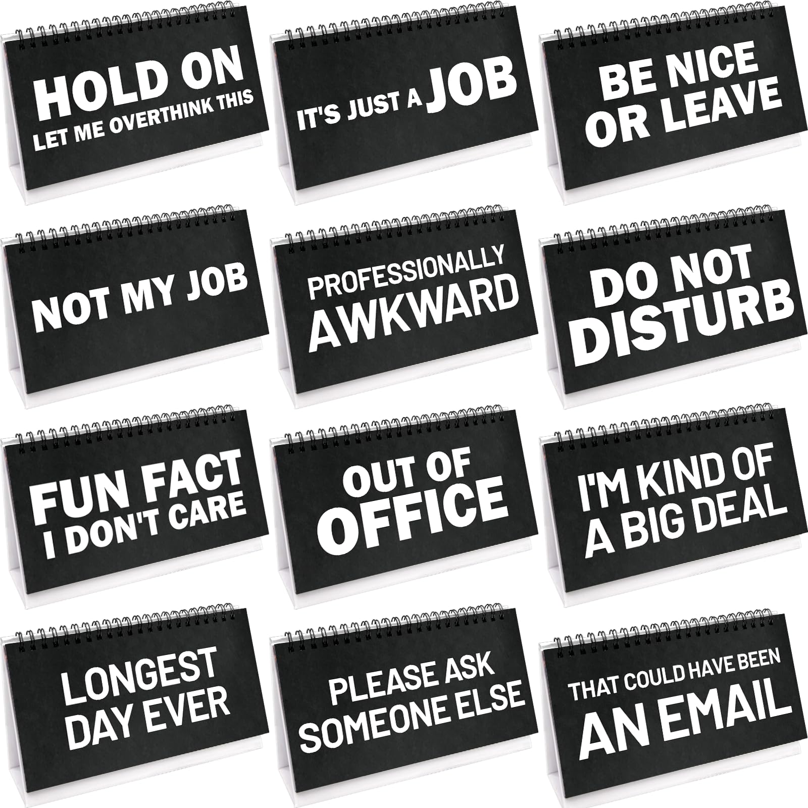 Office Desk Accessories Funny Desk Signs 30 Flip Snarky Messages Desktop Favor for Coworker Colleague Gag Gift Supplies