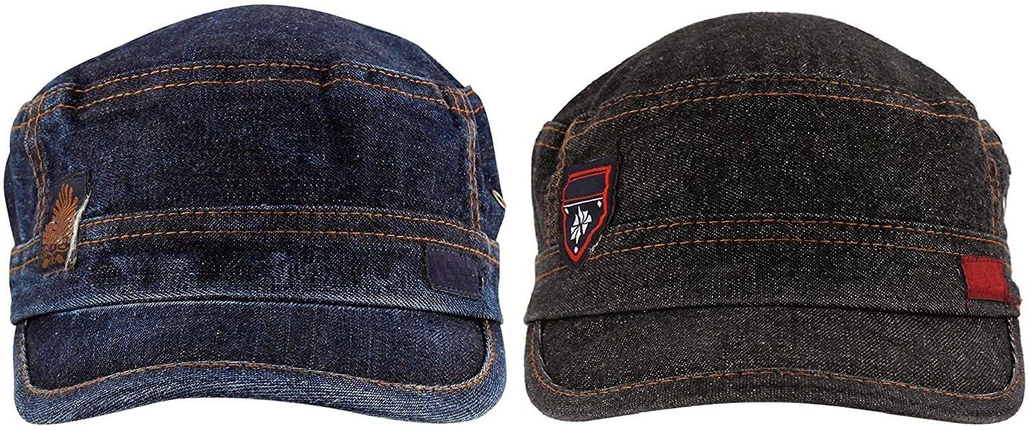 Cap for Men & Women Classic Style Hat Breathable Cotton Hat for Casual Wear, Sports, Travel, Summer Unisex Outdoor Cap (2 Cap Jeans Blue, Black 2)-image-30