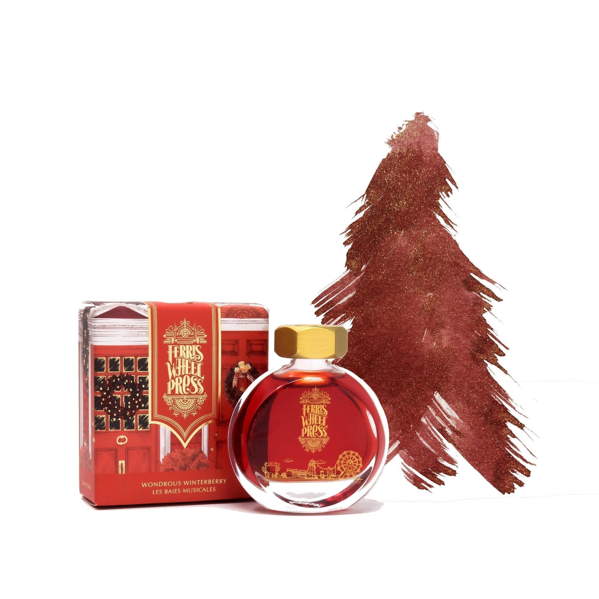 Ferris Wheel Press Fountain Pen Ink, Everyday Ink Collection, Red with Gold Shimmer, 38ml, 38 ml - Image 4