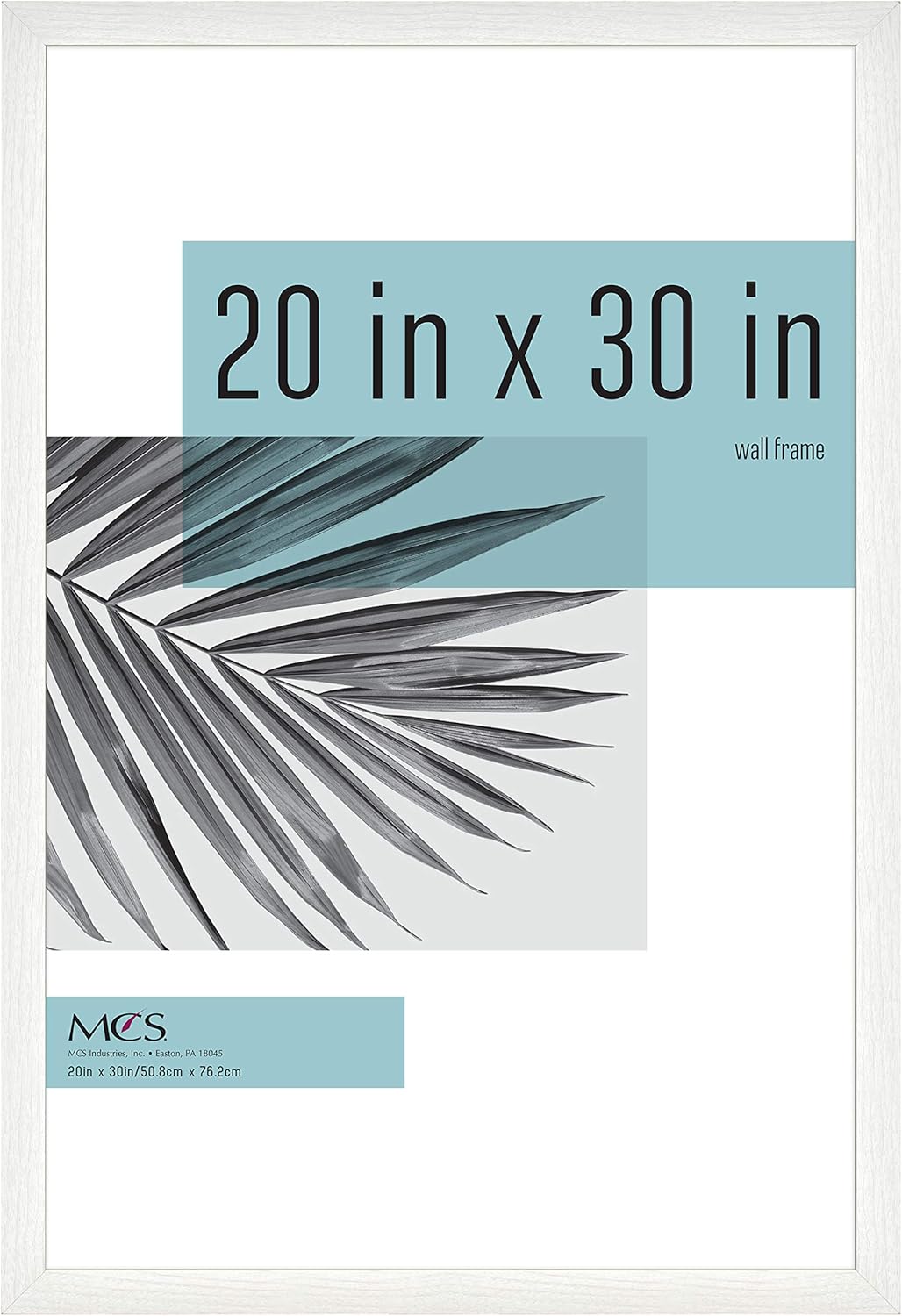 MCS Studio Gallery, White Woodgrain Frames, 20x30 Inch, Rectangular , Single White Woodgrain 20 x 30 in Single