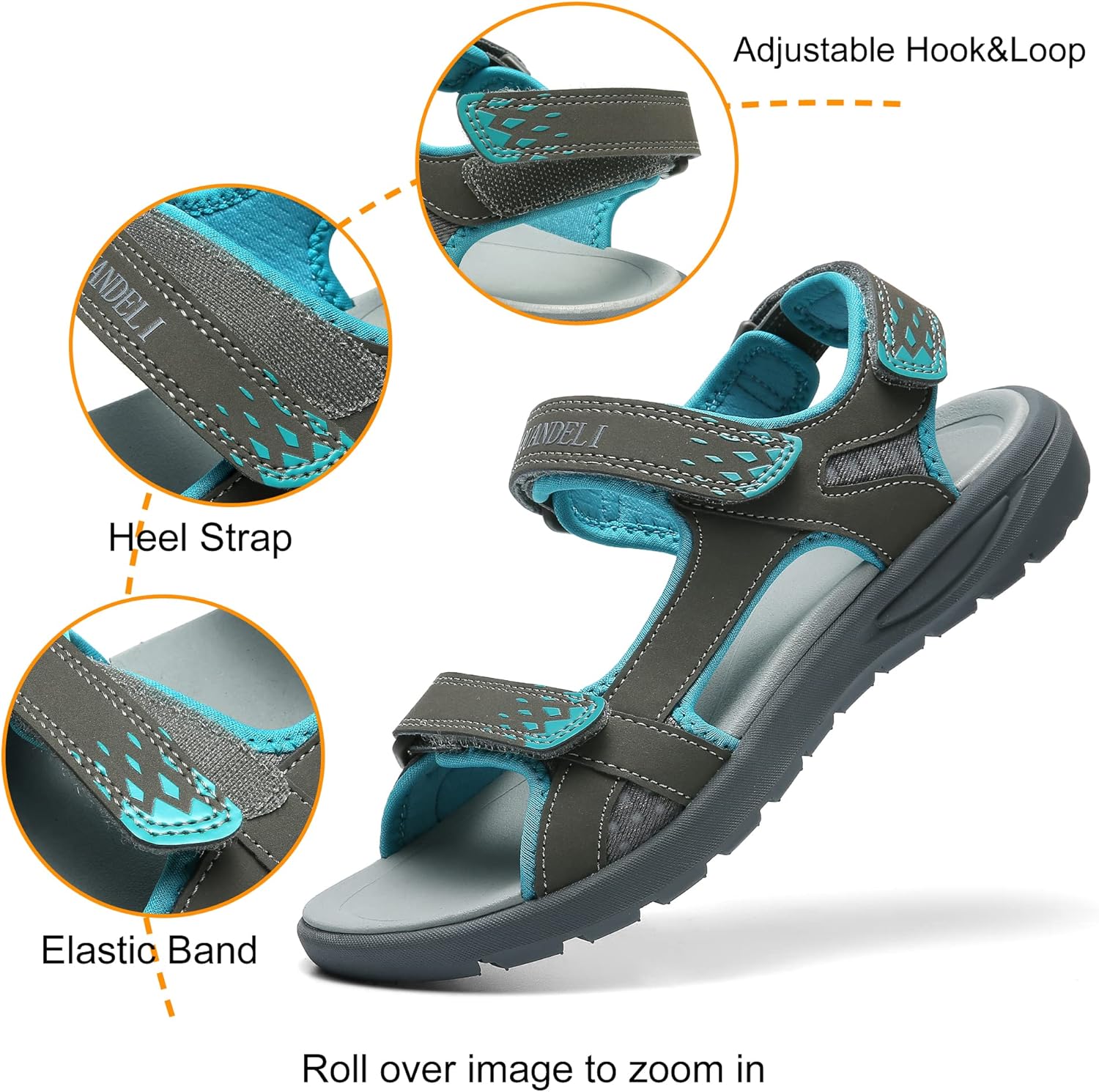 QUANDELI Women's Summer Waterproof Hiking Sandals - Image 3