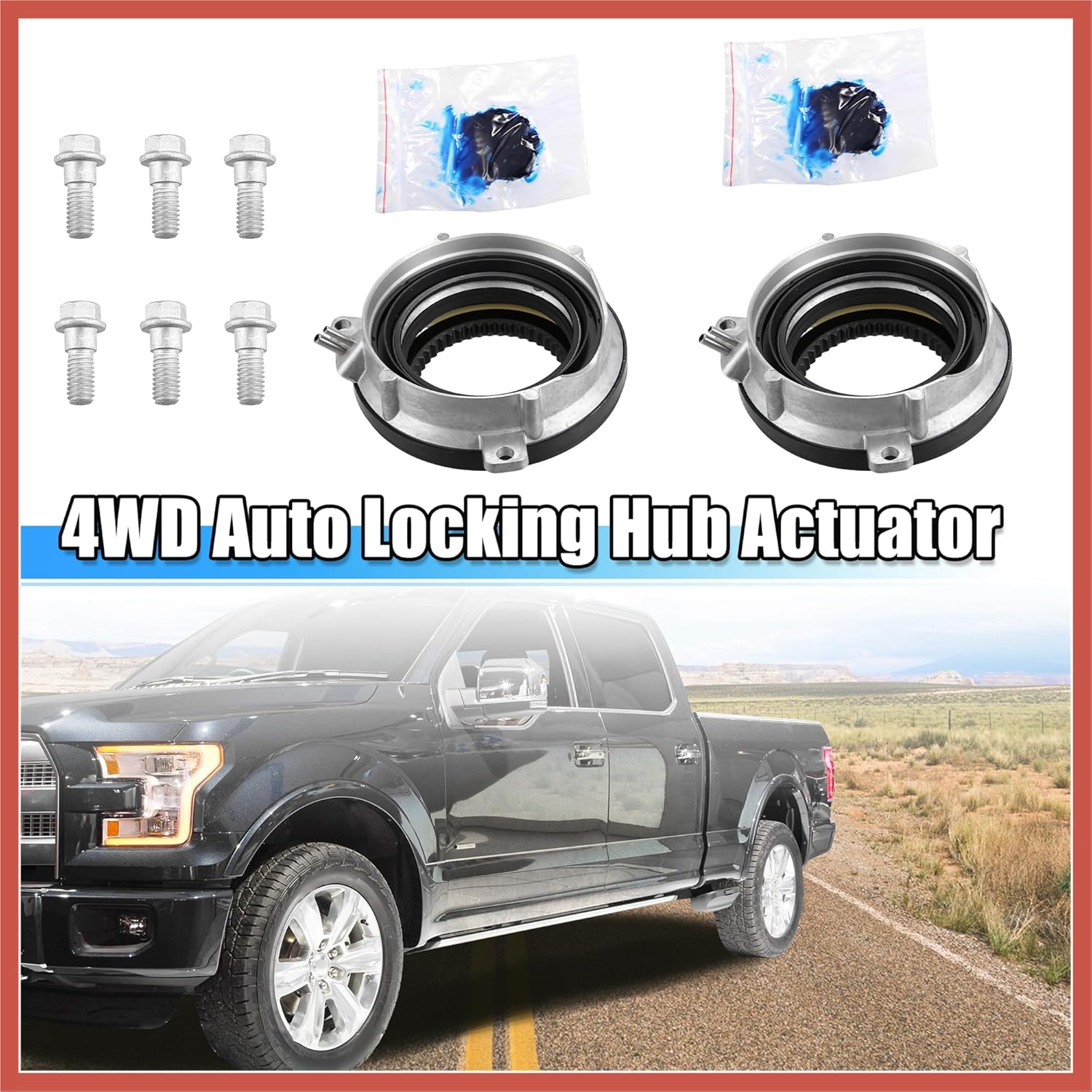 ACROPIX 2 Pcs 4x4 Auto Locking Hub 4WD Locking Hub Actuator for Ford F-150 2004-2016 for Ford Expedition 2003-2015 for Lincoln Navigator 2003-2017 7L1Z3C247A 4 Wheel Drive Car Parts