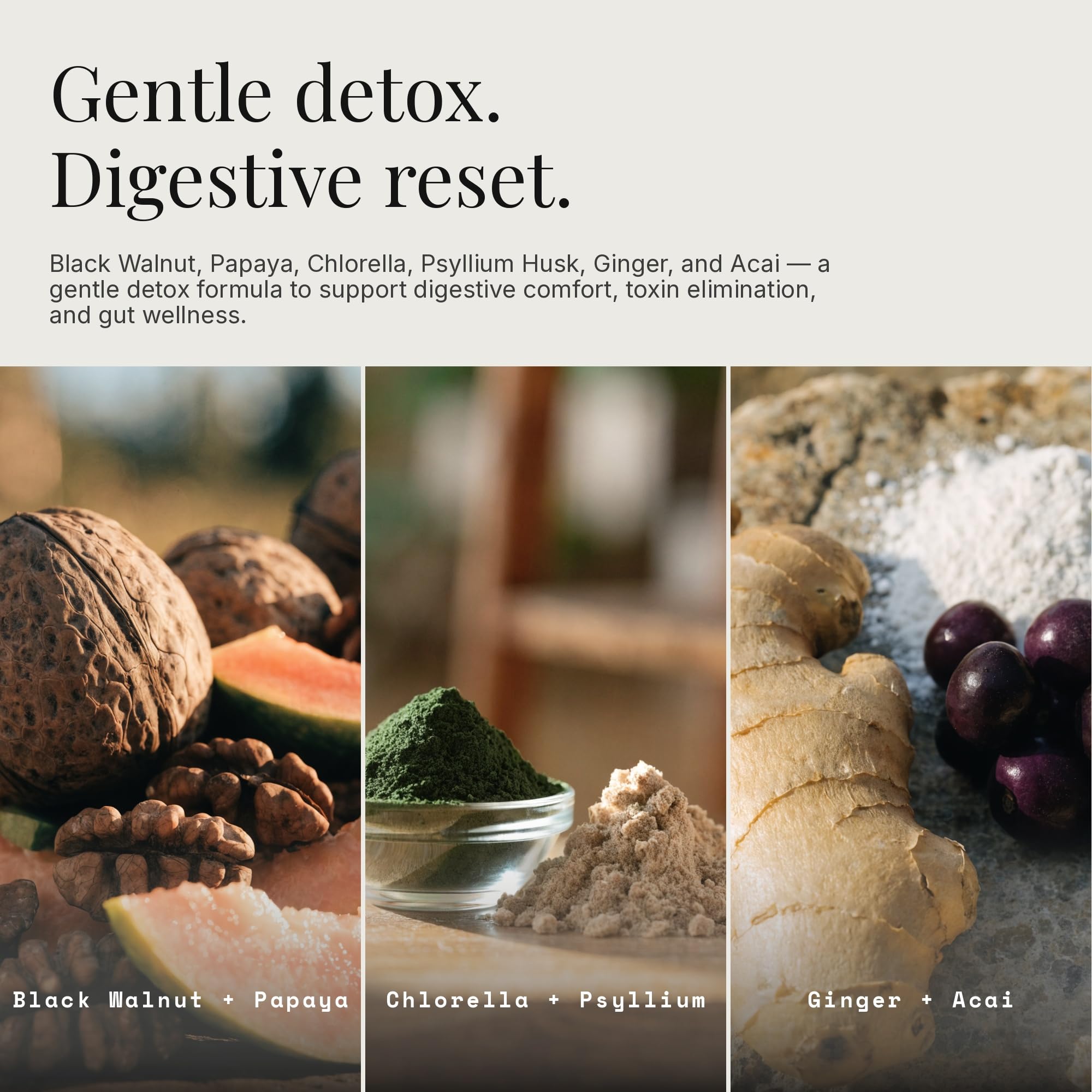Detoxify Advanced Cleanse - Black Walnut Papaya Seed Herbal Formula - Gut Health Support with Chlorella Psyllium Aloe Fiber - Intestinal Wellness Blend - Vegan Non-GMO Gluten-Free - 60 Capsules — Amazon image 2