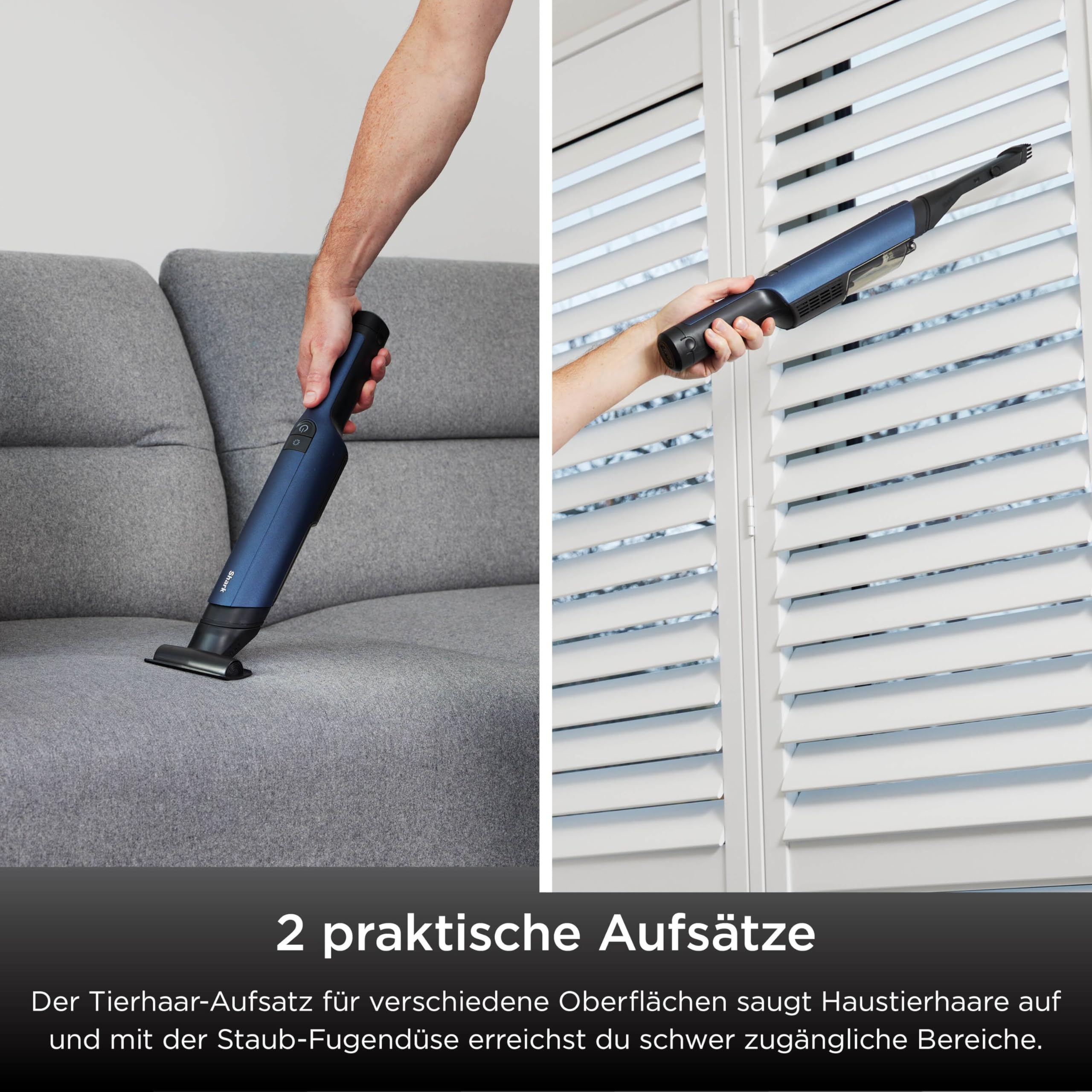 Shark WandVac 2.0 kabelloser Mini-Handstaubsauger, klein und leicht, leistungsstarker Akku-Handstaubsauger mit Staubpinsel/Fugendüse und Multi-Oberflächen-Aufsatz, Ladestation, Blau WV270EU