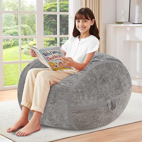 Miniatura 103 de HABUTWAY Puf gigante de 2 pies para adultos, con relleno de espuma viscoelástica, puf grande con funda de terciopelo holandés extraíble para sala de