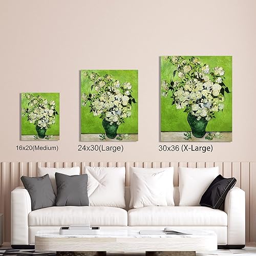 Miniatura 643 de A&T ARTWORK The Starry Night de Vincent Van Gogh. Tamaño del marco: 36 x 30 pulgadas, tamaño de la imagen: 30 x 24 pulgadas, reproducciones clásicas