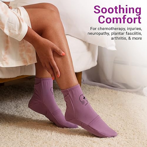 Miniatura 8 de Calcetines de terapia de frío para mujeres y hombres, calcetines de enfriamiento perfectos para fascitis plantar, neuropatía, recuperación de