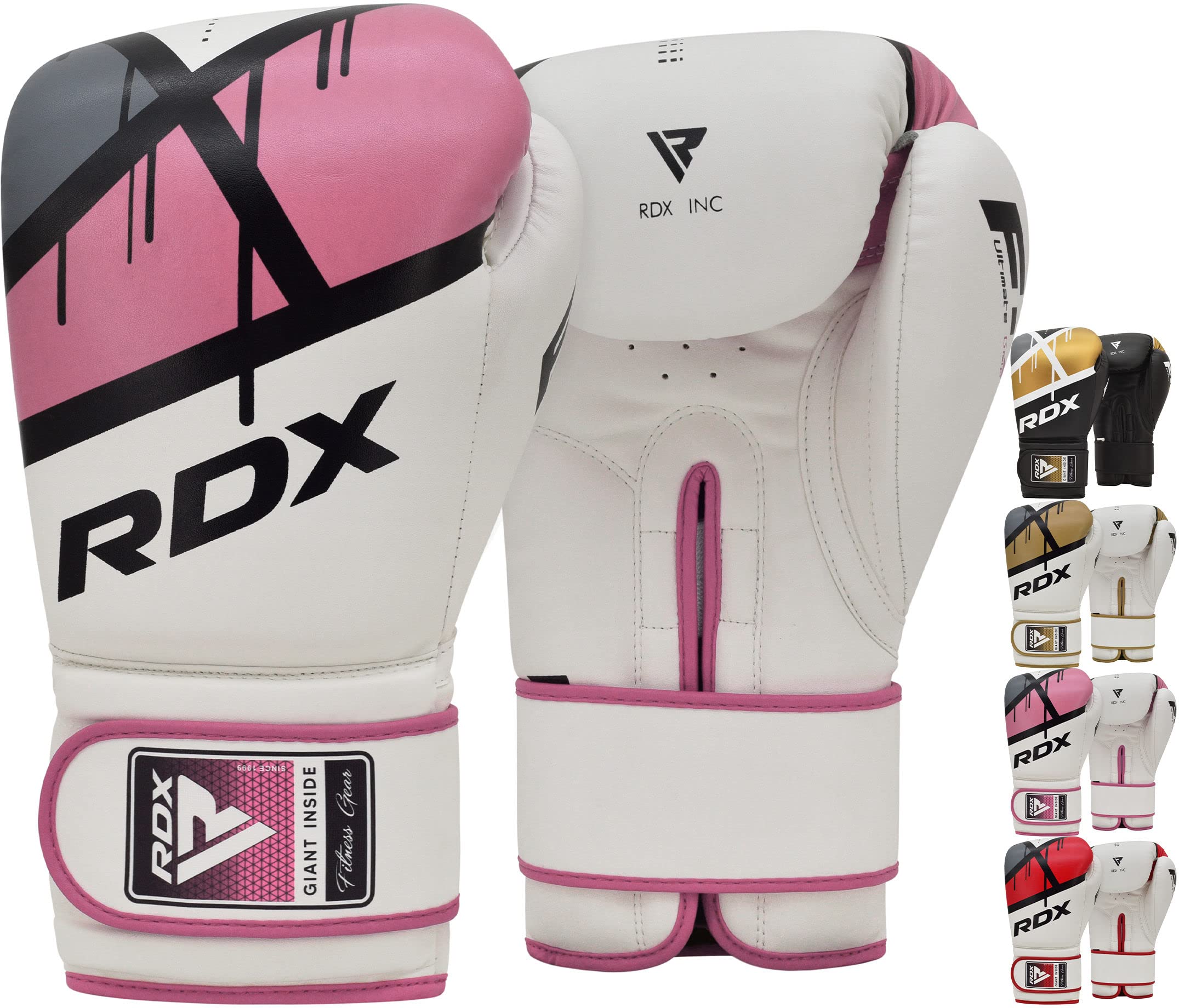 RDX Boxing Gloves EGO, Sparring Muay Thai Kickboxing MMA Heavy Training Mitts, Maya Hide Leather, Ventilated, Long Support, Punching Bag Workout Pads,