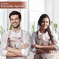 Vista 261 de Maison d' Hermine Delantal 100% de algodón para mujeres con bolsillo de cocina delantal de chef para hombres, decoración de Pascua