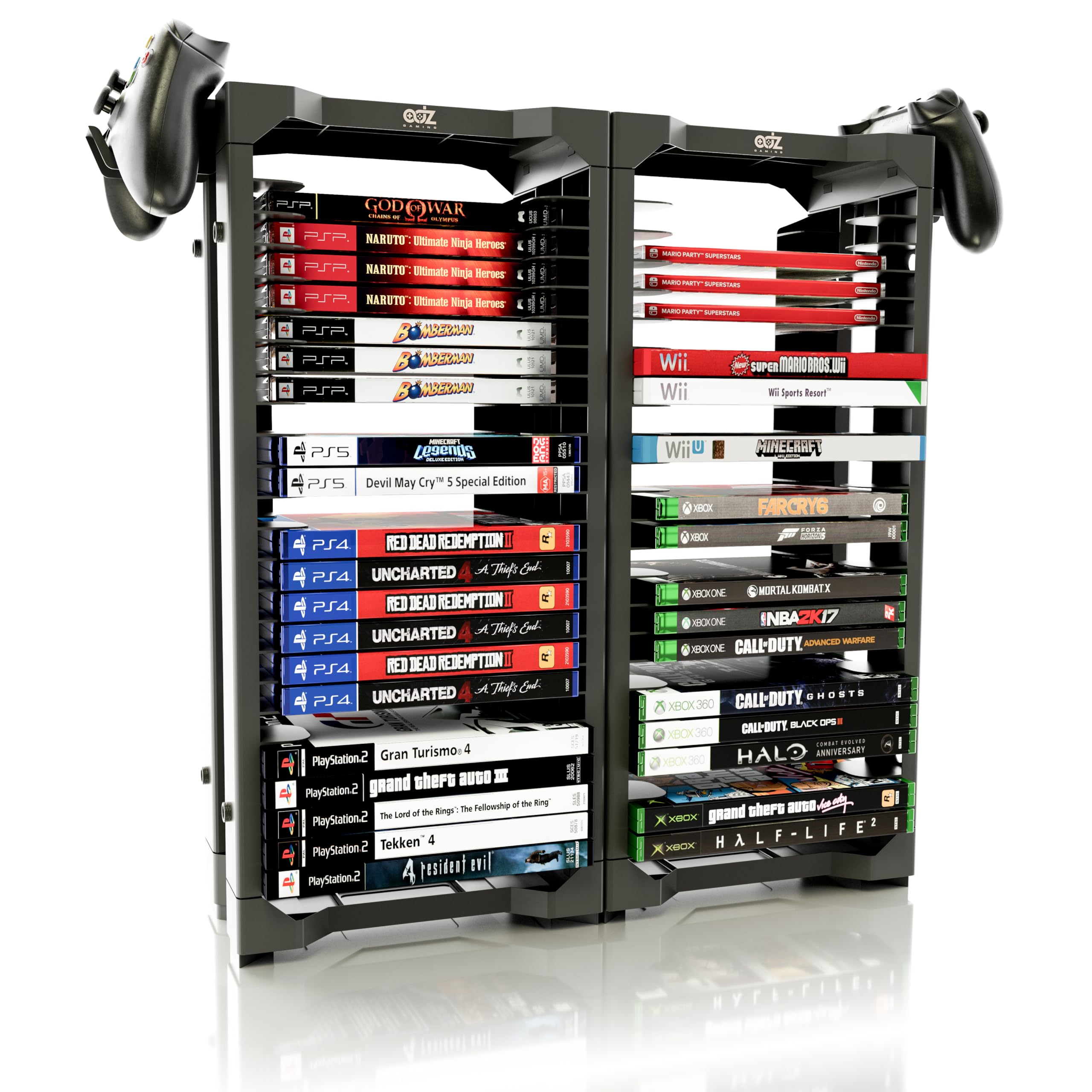 PlayStation &Wiiセット Amazon.com: ADZ Universal Game Holder – 46 Game Storage Tower Rack