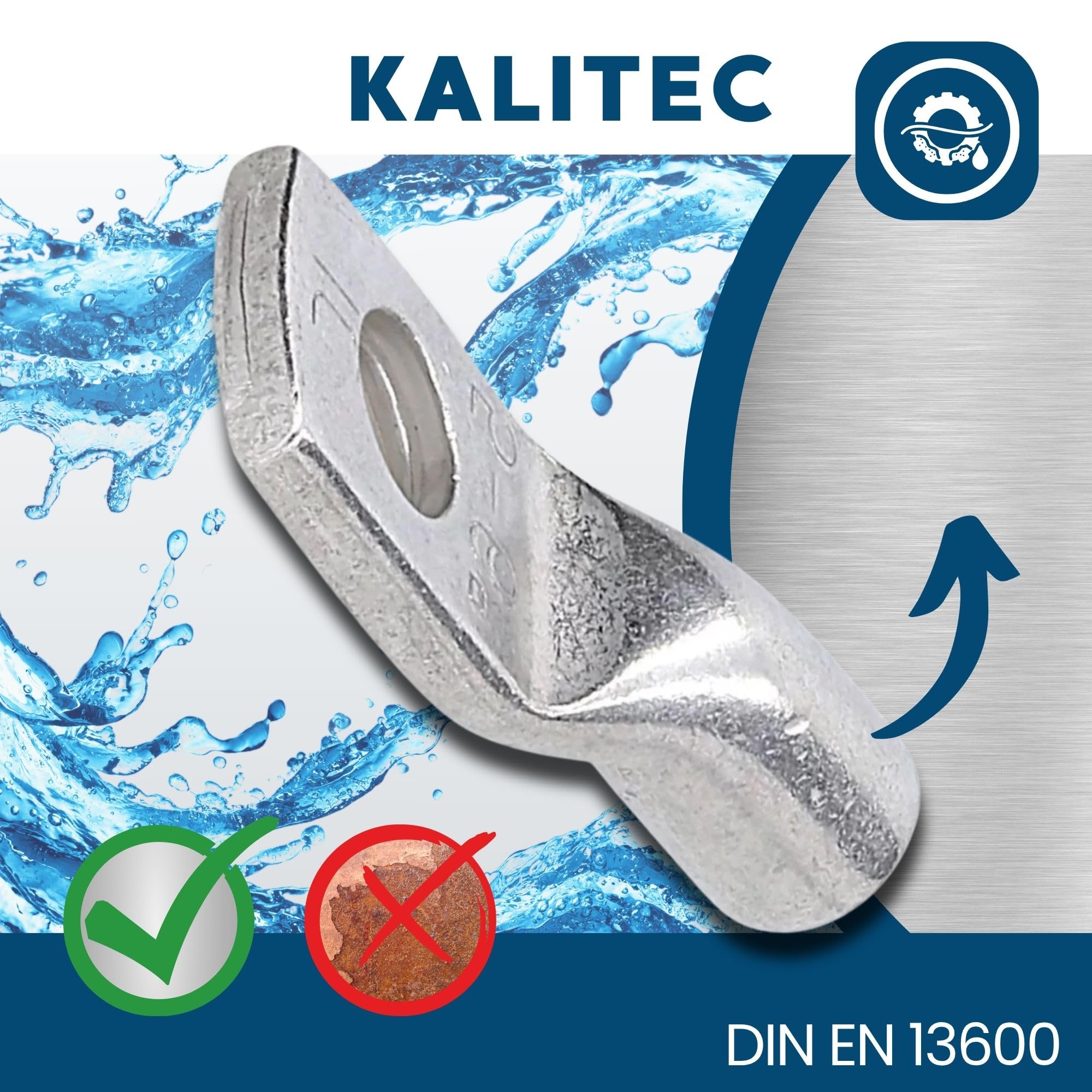 Kalitec HR10-4 Lot de 10 cosses de câble tubulaires 10 mm² M4 I