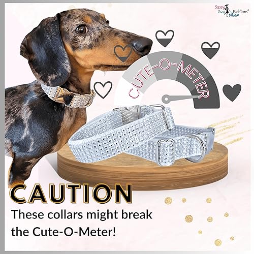 Miniatura 10 de Rhinestone Dog Collars, Diamond-like Bling Jeweled Dog Collars for Boys and Girls, Custom Pet Dog Collars for Small Medium Large and Giant Breeds