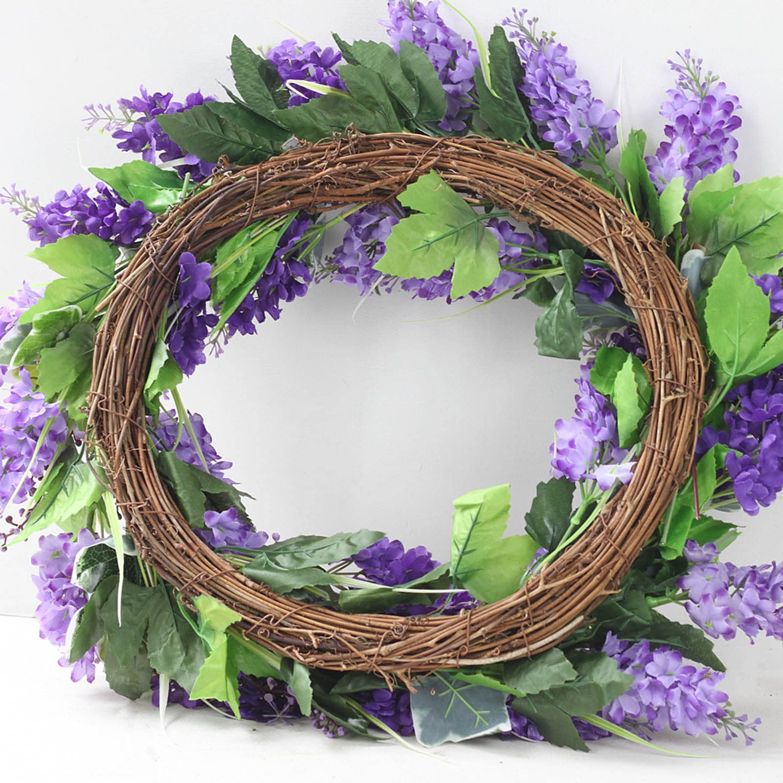 Amazon.co.jp: MISNODE 人工ラベンダーリース 20インチ スプリング