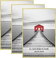 Vista 43 de ELSKER&HOME Juego de 3 Marcos para Póster 18x24, Marco de Fotos Blanco para Montaje en Pared Horizontal o Vertical, Resistente y a Prueba de Arañazos
