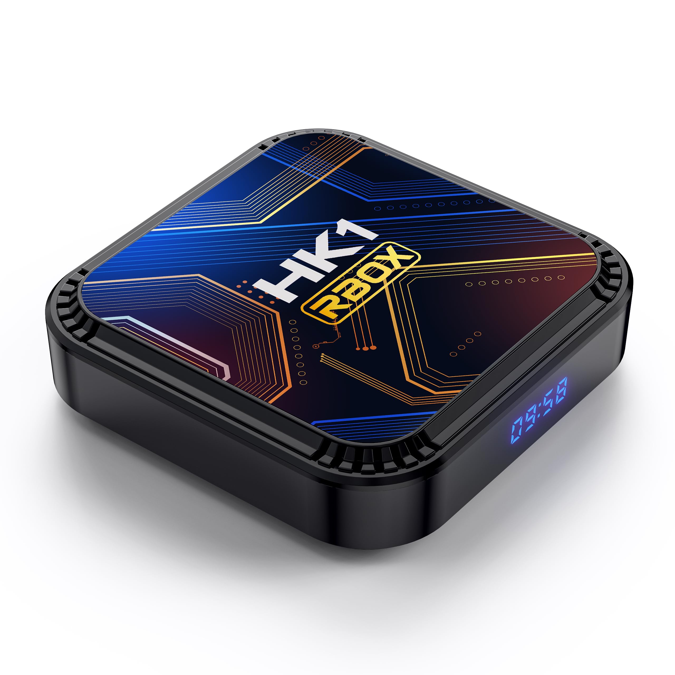 Android TV Box 13.0 HK1 Box K8S 4 Go de RAM 64 Go de ROM RK3528 Quad-Core 3D 6K Smart Box, prend en charge Dual-WiFi 5G 2.4G WiFi BT 5.0, Ethernet LAN 100M Video Box