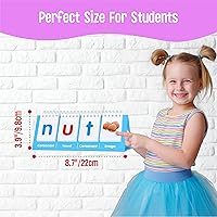 Vista 4 de CVC Word Flip Chart - 40 Tarjetas de doble cara con palabras de vocal corta, independiente, herramienta educativa de aprendizaje para suministros