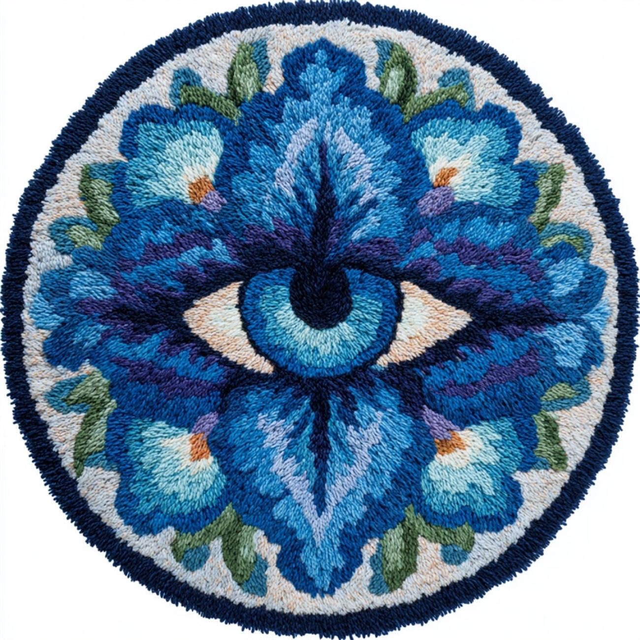 Kitquiver Latch Hook Carpet Kits Fantasy Pattern 80x80cm
