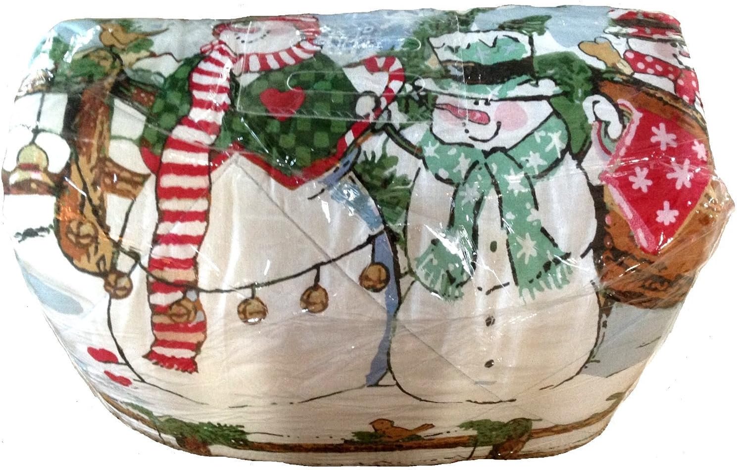 Whimsical Country Snowman Christmas Holiday Bedding QUEEN Comforter Set (4pc Comforter, Pillow Shams & Bedskirt)