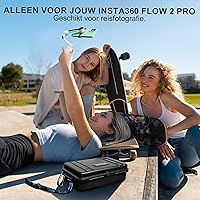 Lekufee Reiswaterdichte Harde Case voor Insta360 Flow 2 Pro, AI Tracker, Spotlight en andere Accessoires (Alleen de Case
