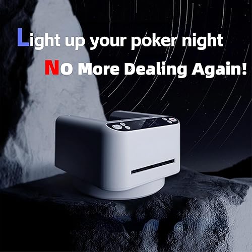 Miniatura 6 de Automatic Card Dealer Machine, 360 Rotating Auto Poker Card Dealer Machine Fast Accurate & Stable Smooth Dealing, 1-8Player, Playing Card