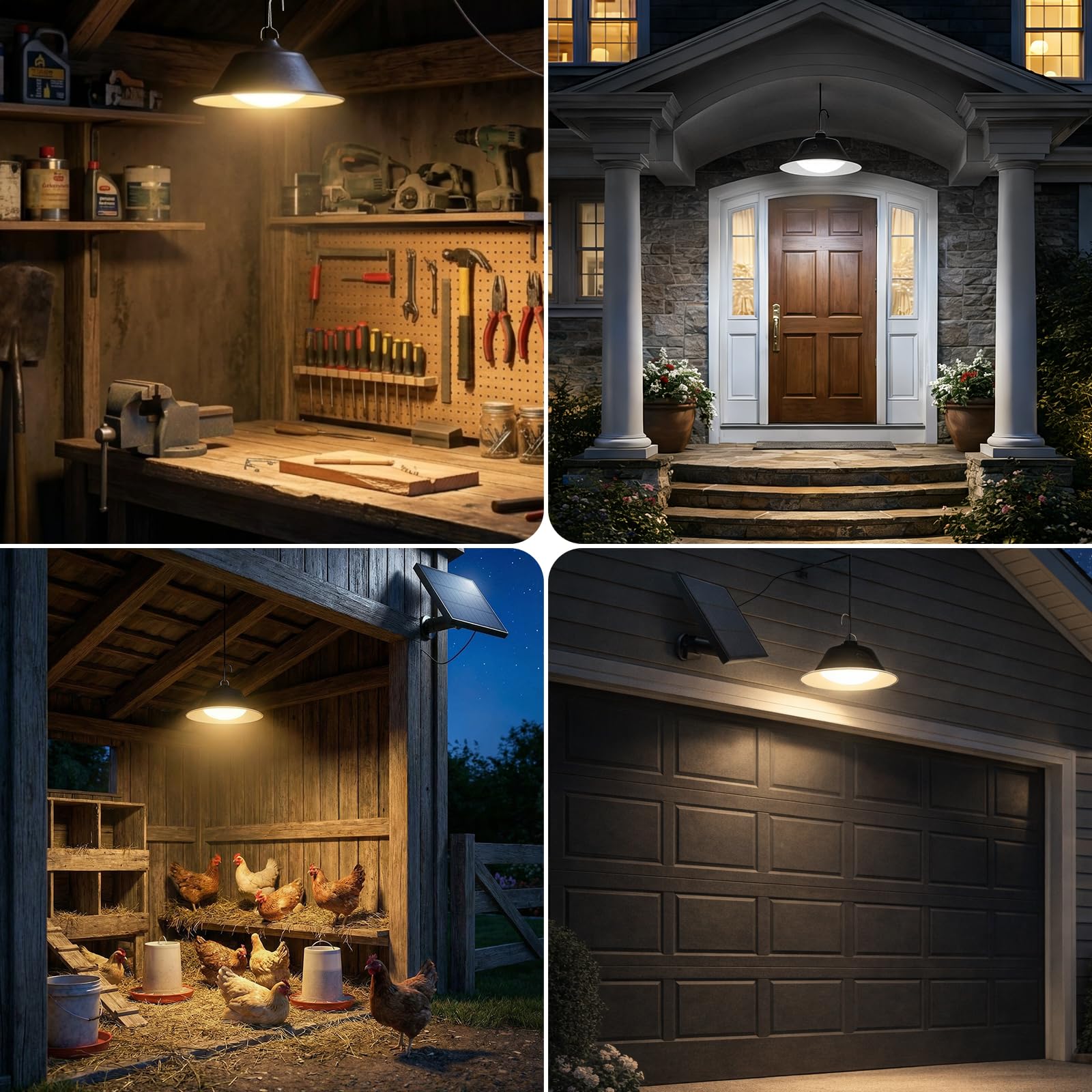 AGOTD Lámpara solar colgante para exterior con mando a distancia, lámpara solar con intensidad variable/programable, gran capacidad de batería y resistente al agua IP65, luz solar con cable de 5 m