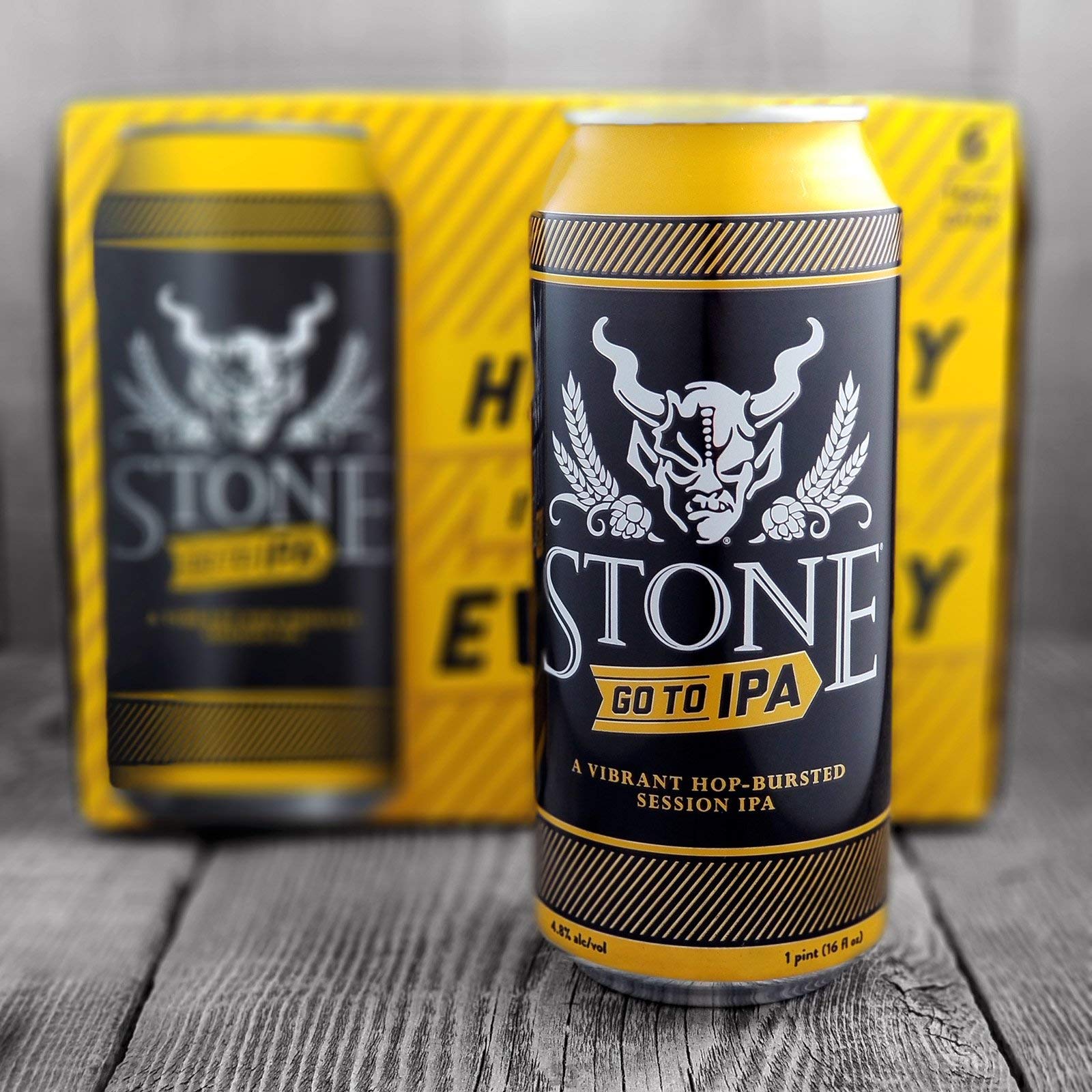 Cerveza Americana Stone Go To IPA, Pack de 24 latas