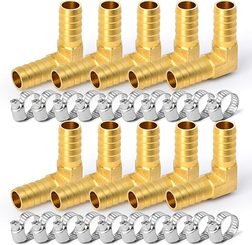 Miniatura 37 de GASHER 2 piezas de latón manguera de púas de manguera, accesorio de manguera en T de 3 vías