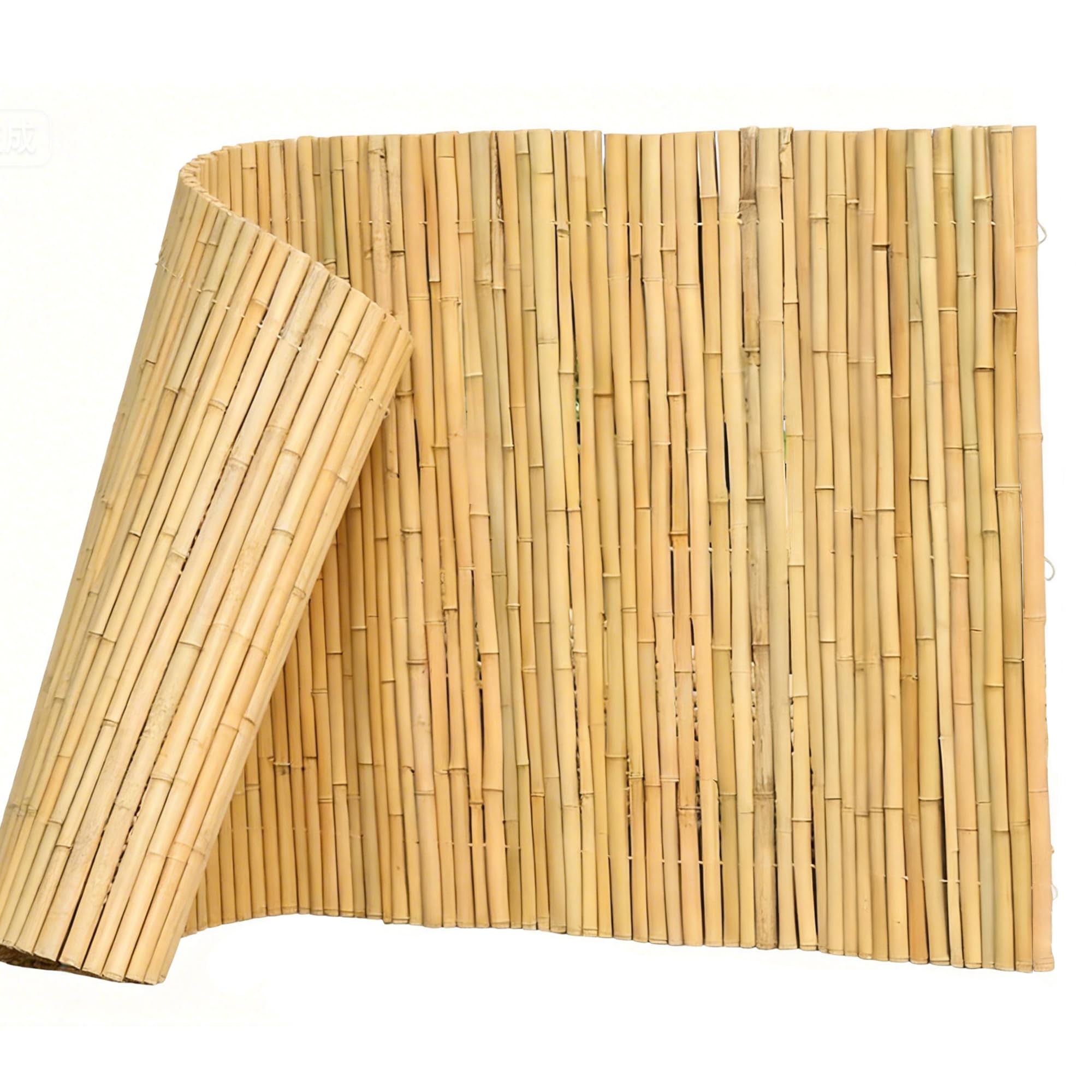 Bamboo Fencing 6ft H x 8ft L x 0.75in D, Bamboo Privacy Fence About 0.75in Diameter, Natural Bamboo Roll Fence, Decorative Bamboo Screen for Backyard, Balcony, Garden, and Pool Area