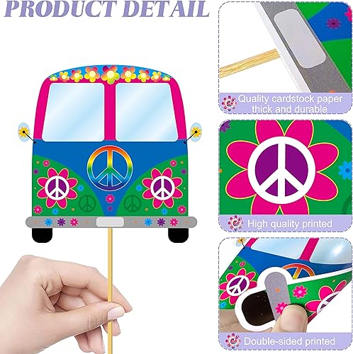 Miniatura 4 de 26 piezas de centros de mesa de teñido anudado para fiestas de teñido anudado, decoraciones para decoración retro hippie, fiesta de cumpleaños,