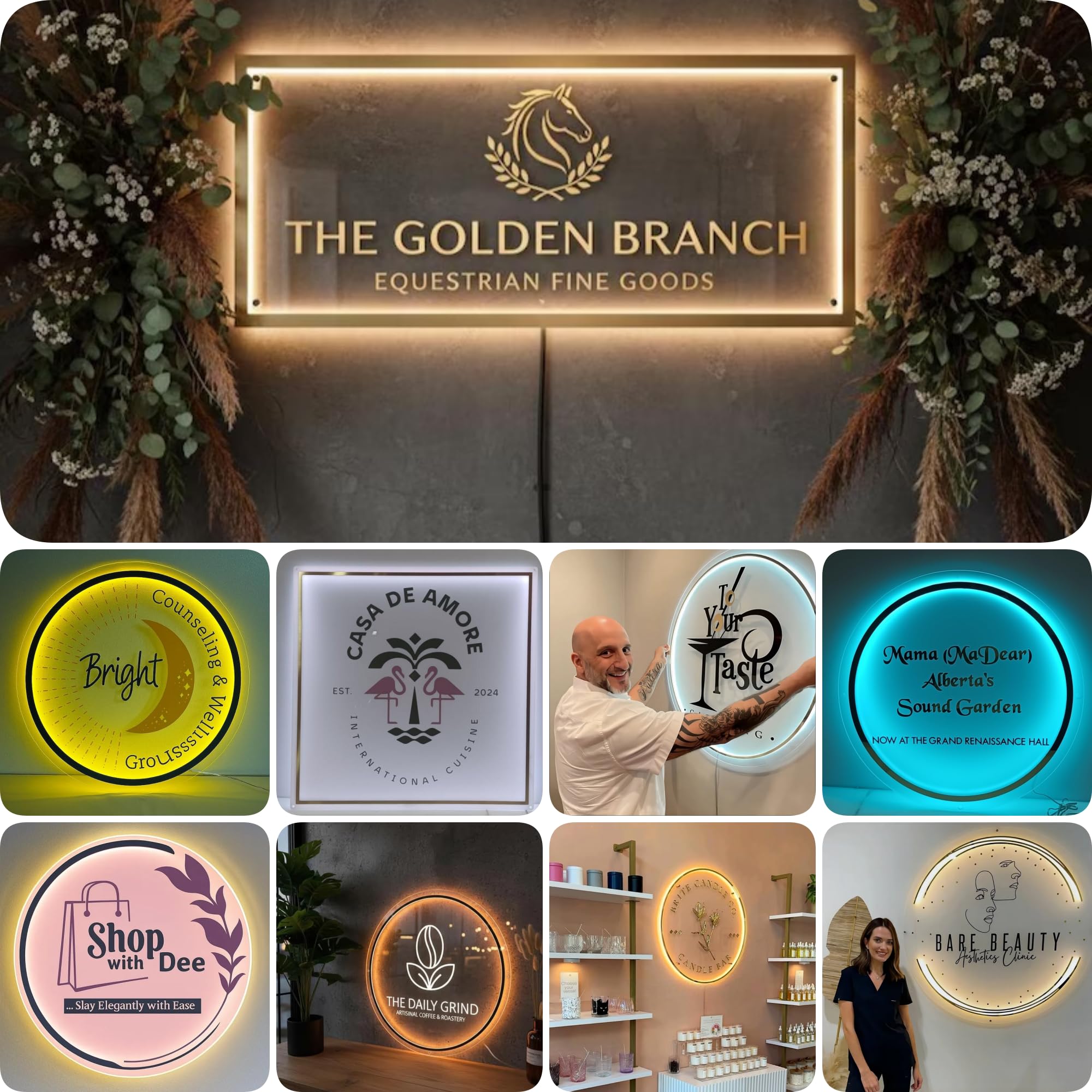 Personalisiertes LED Neon Logo Schild, Dimmbare Personalisierte Neon Leuchtreklame mit Firmenlogo, Neon Schild Personalisiert Logo, Shop, Café, Bar & Büro, Firmenlogo