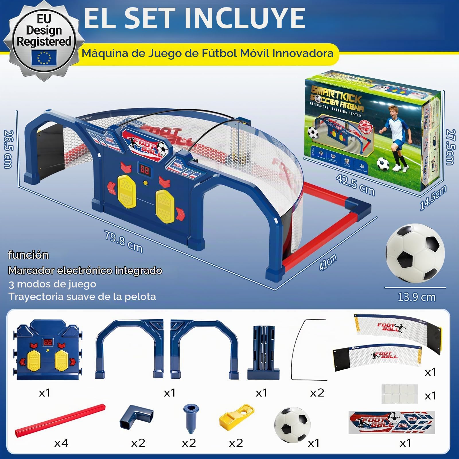 Soccer BOT - Juguetes de Entrenamiento de Fútbol para Niños | Juego de Balón Interactivo con Efectos | Entrenador de Fútbol (1 Futbol)