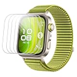 Compatible for HUAWEI Watch Fit 4 Pro screen protector, Anti-Scratch Tempered Glass flim, Case Friendly, HD Ultra, 4 PACK