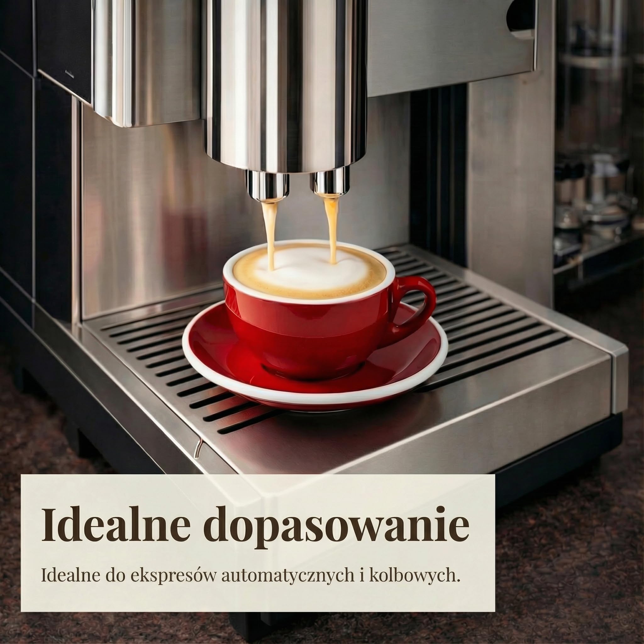 6 x filiżanki do cappuccino | Czerwone | Styl włoski | Gruboscienne i ciężkie | Nadają się do zmywarki | Zestaw 6 filiżanek do cappuccino z spodkami - Zestaw prezentowy