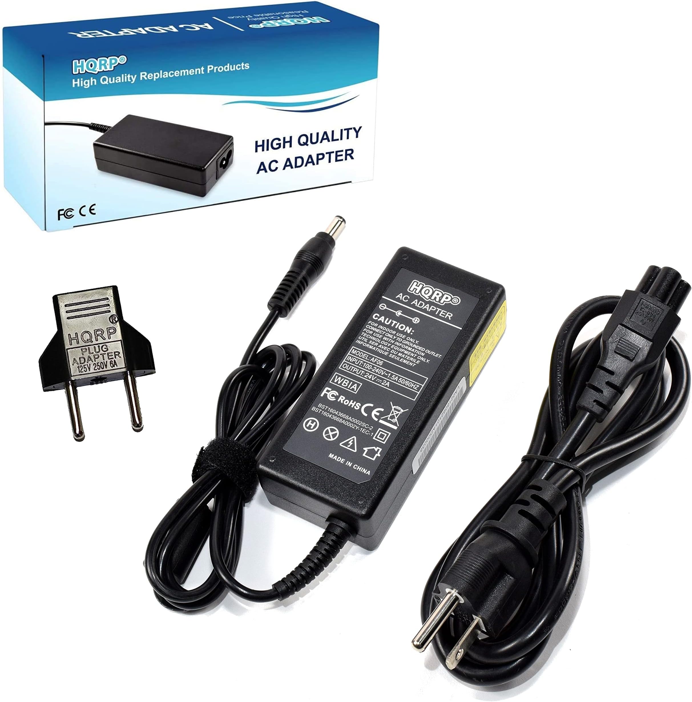 HQRP AC Adapter Compatible with Canon CA-CP200 SELPHY CP-100 CP-400 CP-500 CP-510 CP-600 CP-700 CP-710 CP-730 CP-740 CP750 CP-780 CP-790 CP-800 CP-900 CP-910 Printer Power Supply +Euro Plug Adapter