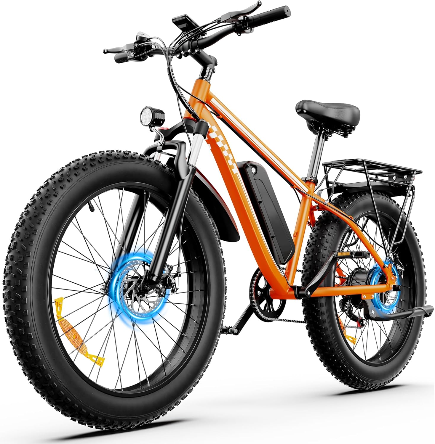 [UL Certified] Electric Bike for Adults with Peak 1500W Brushless Motor, 48V 15AH 35-60 Miles Battery Electric Bicycle, 26" Fat Tire Mountain Bike 28MPH 7 Speed Gears Ebike for Work,Off Road