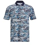 Mens Iso Chill Edge Golf Polo &lpar;US&comma; Alpha&comma; Large&comma; Regular&comma; Regular&comma; Midnight Navy&sol;Blizzard&rpar;