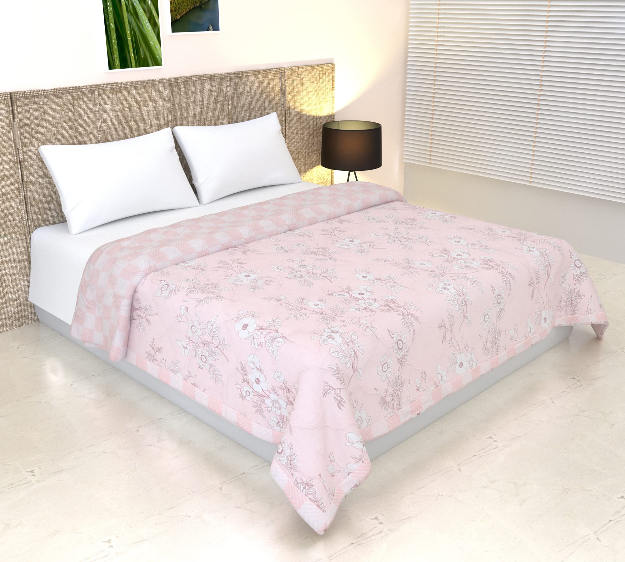 homerz premium reversible comforter with nextgen knitting, 200 gsm, ultra soft fabric,1 year brand guarantee (isla, double)