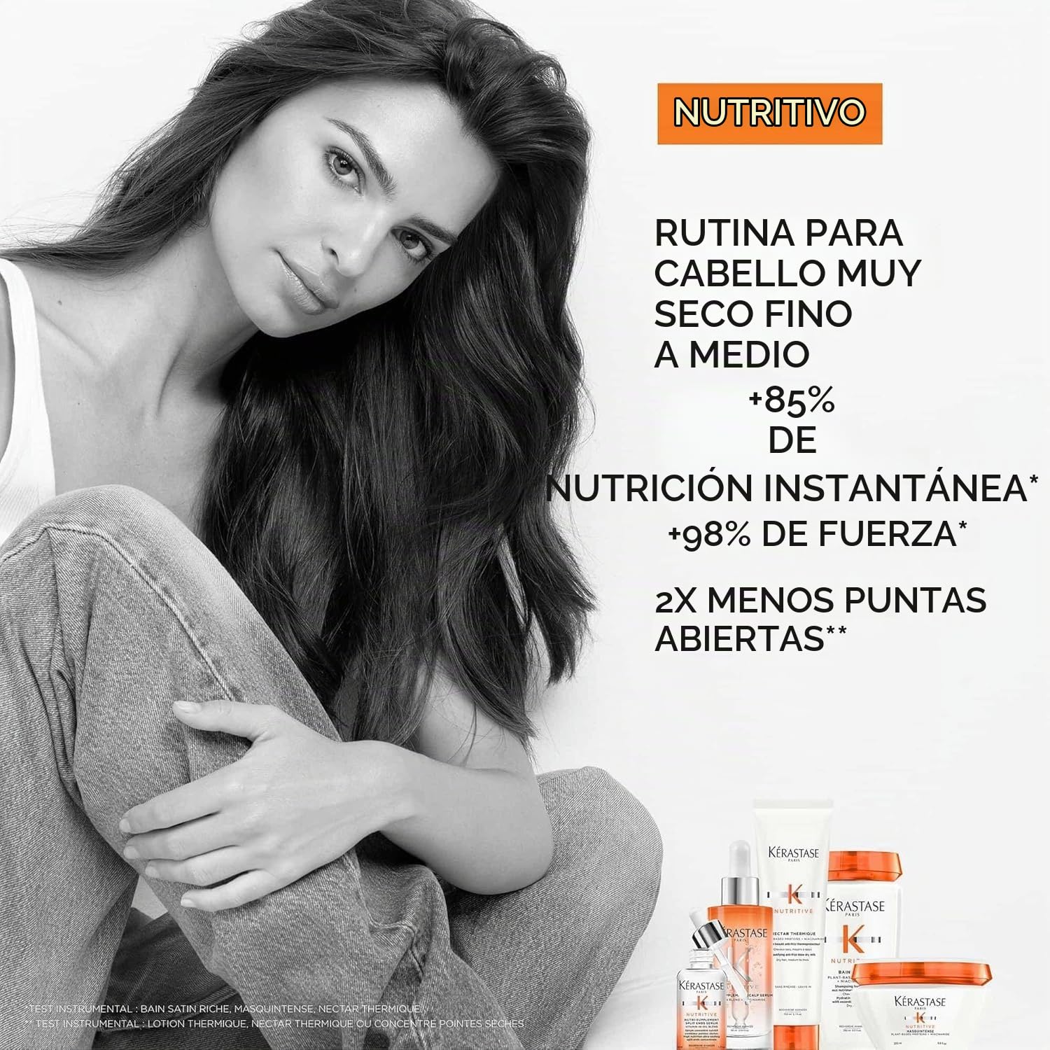 KÉRASTASE Nutritive 8h Night Serum 90 ml con Masquintense 200 ml y Vital Milch 75 ml, rutina de cuidado del cabello para todo tipo de cabello