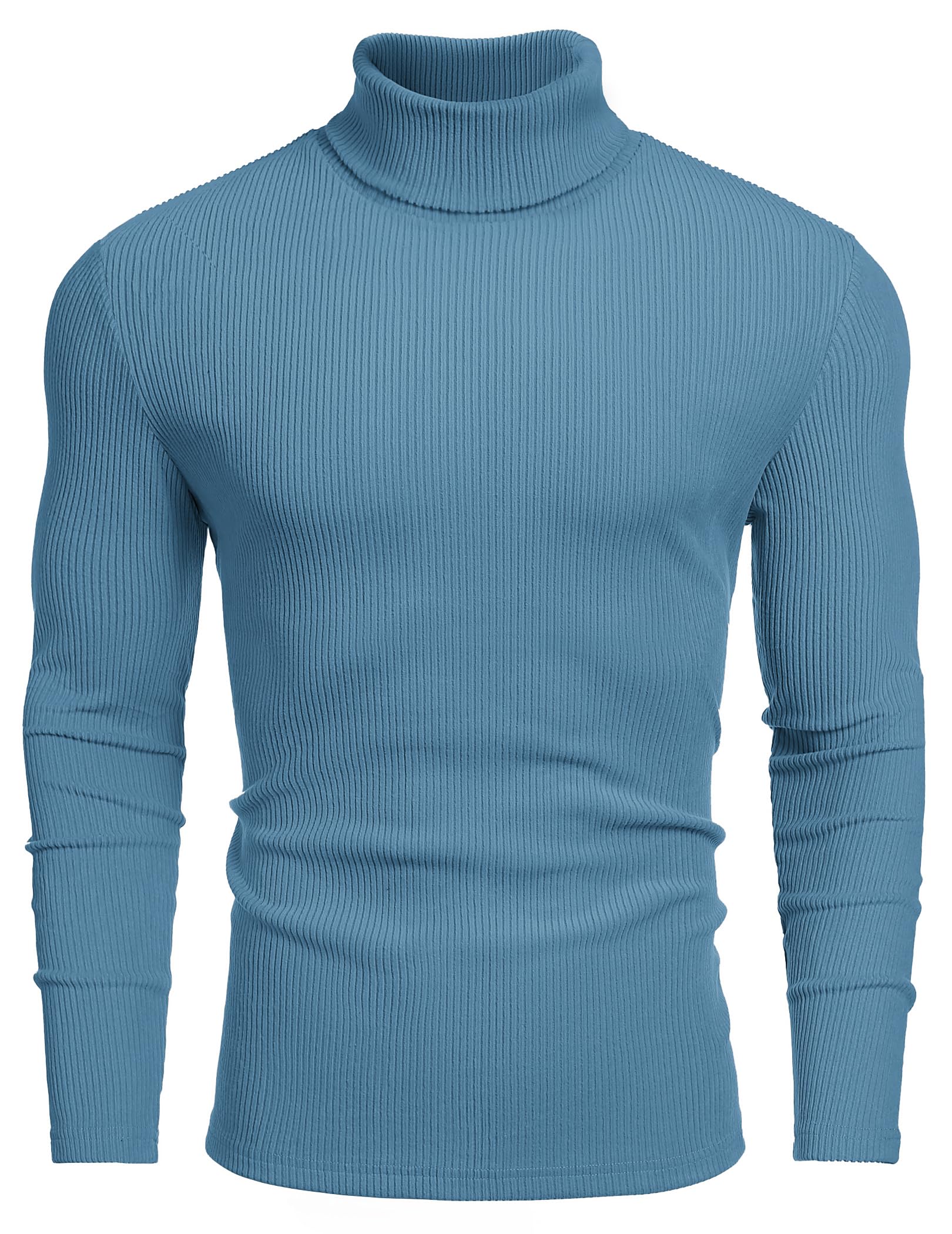 COOFANDY Herren Rollkragenpullover Turtleneck Langarmshirt Männer Longsleeve T-Shirt Unterziehshirt Basic Pulli Slim Fit