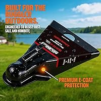 Vista 6 de NBJINGYI Acoplador de Remolque con Bastidor en A de 2-5/16", 14,000 lb - Clase IV Resistente, Recubierto en Polvo Negro, Diseño de Bloqueo Rápido