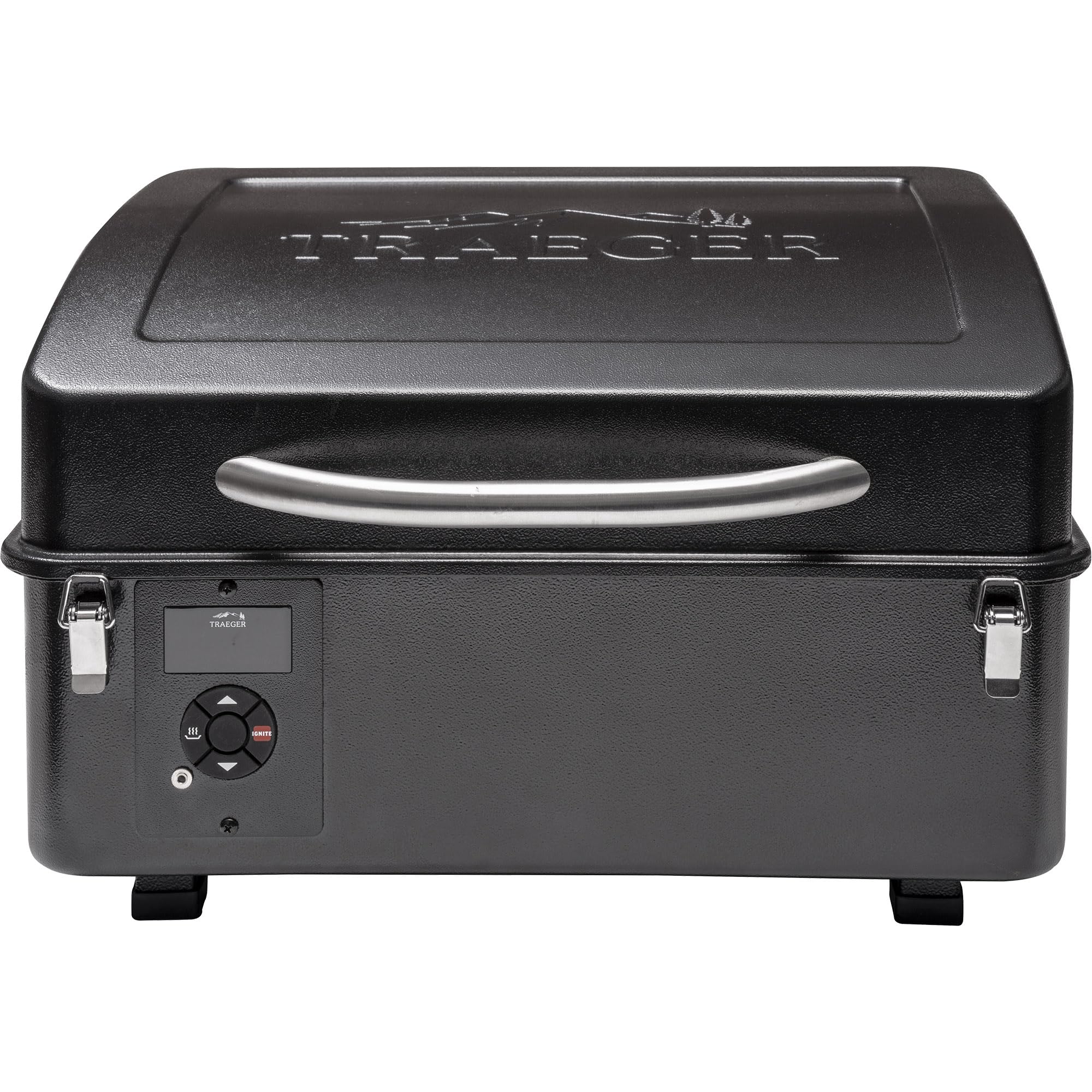 Traeger Grills Trailhead, tragbarer Holzpelletgrill und Smoker - Elektrischer Tisch-Pelletsmoker mit digitalem Lichtbogenregler, für Heckklappe und Kochen im Freien + To Go Abdeckung + Wechselrichter