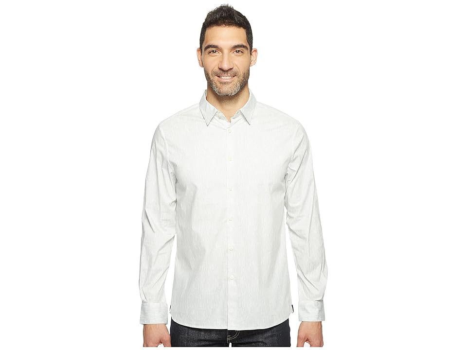 

Kenneth Cole Sportswear Long Sleeve Abstract Slim Print Shirt (Zen Green Combo) Men's Clothing
