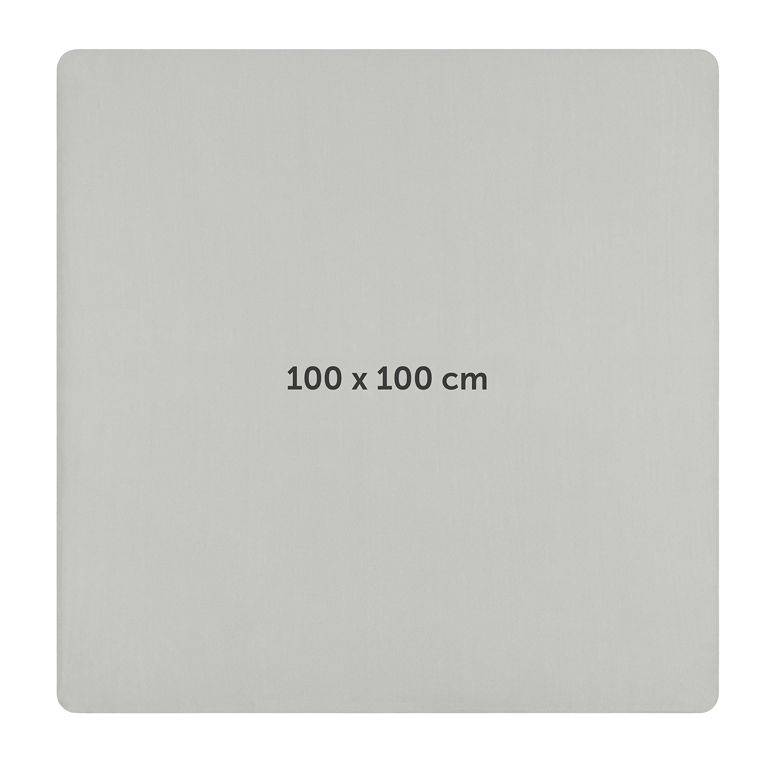 Laleni Lenzuola Culla Neonato - Lenzuola Lettino - Lenzuola Carrozzina Neonato - Coprimaterasso Culla con Angoli Elastici - Coprimaterasso Lettino 100% Cotone 135gsm - Grigio - Box quadrato 100x100cm