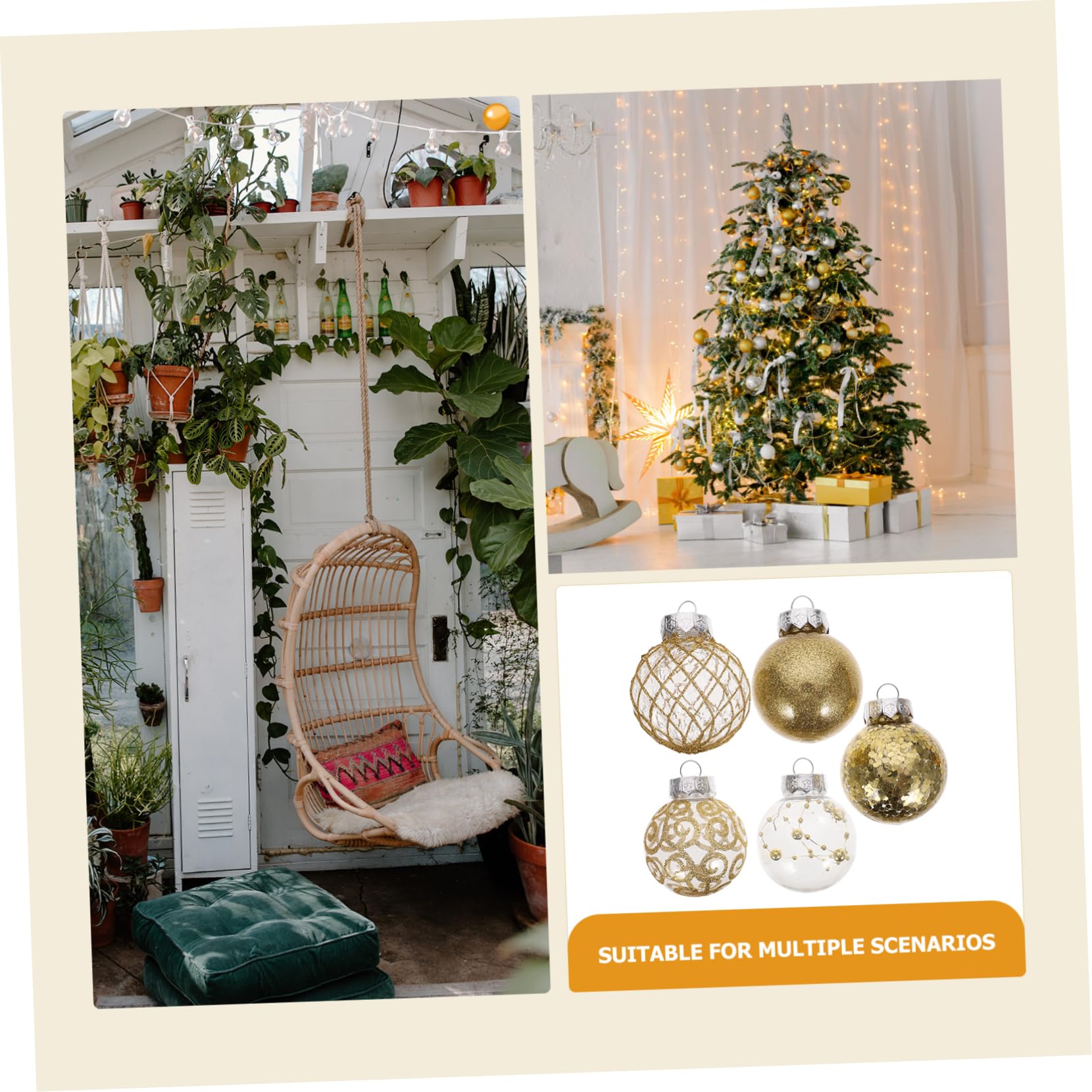 Garneck 30stücke Weihnachtsbaumkugeln zum Aufhängen Christbaumkugeln aus Robustem Material Dekokugeln für Weihnachtsdeko Anhänger für Christbaum Weihnachtskugeln für Zuhause und Büro