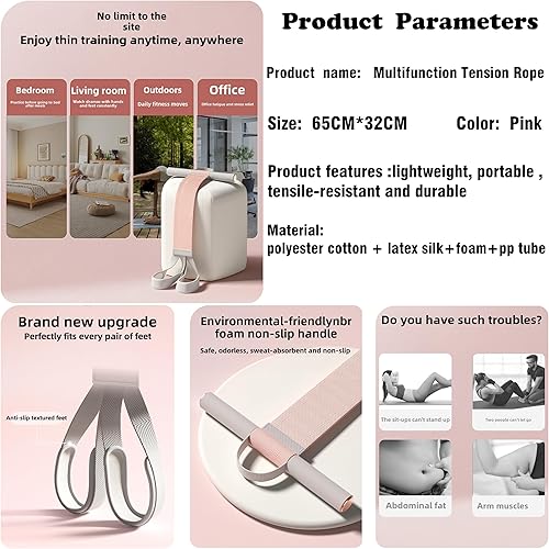 Miniatura 5 de Banda de resistencia para pedal de yoga 2025, cuerda elástica antirotura para entrenamiento de fuerza, bandas de ejercicio de resistencia unisex