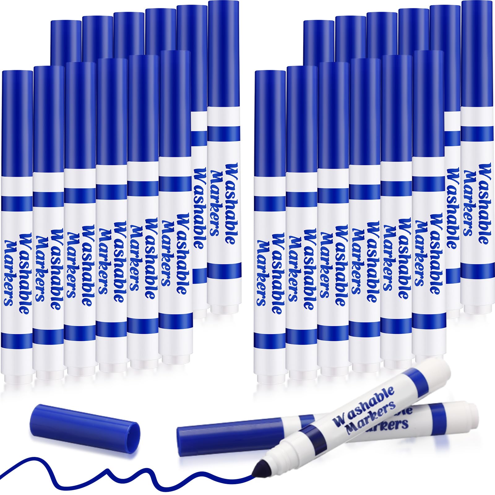 Amazon.com: Janlaugh 24 Pcs Washable Markers Bulk Broad Line