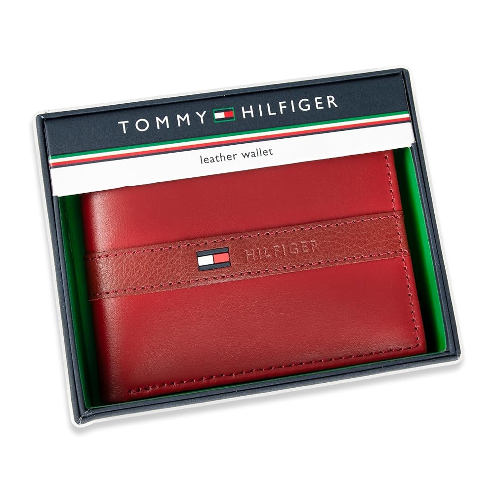 新品★ トミーヒルフィガー　長財布　財布　ウォレット　レッド トミー ヒルフィガー TOMMY HILFIGER カラーブロックロング
