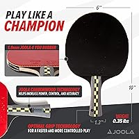 Vista 4 de JOOLA Carbon Pro Professional Ping Pong Paddle - Racket with Carbonwood Technology & Red/Black JOOLA 4 You Rubber - Table Tennis Racket Designed for